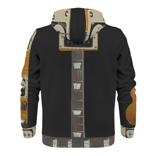 Moi Authentique Men's Unique Gibson Les Paul Authentic Zipper Hoodie